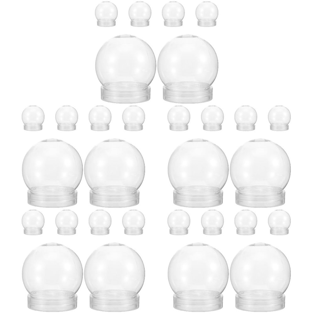 Homoyoyo 30pcs Clear Water Globes Compact Decorative Globes for Crafts High for Sequins Embellishments Lightweight Portable for