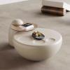 31.5" Round Coffee Table and End Table Set, Modern Nesting Coffee Table Set of 2, Drum Coffee Table for Living Room Table Set for Home Office view 1
