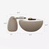 31.5" Round Coffee Table and End Table Set, Modern Nesting Coffee Table Set of 2, Drum Coffee Table for Living Room Table Set for Home Office view 2