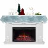 Coastal Blue Coral Fireplace Mantel Scarf Cover, Ocean Starfish Conch Sea Jellyfish Stripes Mantel Shelf Top Scarf Runner for Christmas Halloween Thanksgiving Fall Indoor Decorations 60" L x 17" W view 1