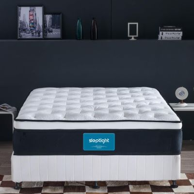 Sleptight King Mattress, 12 Inches Pillow Top Hybrid Mattress in a Bag, Memory Foam Pocket Spring for Medium Firm Support