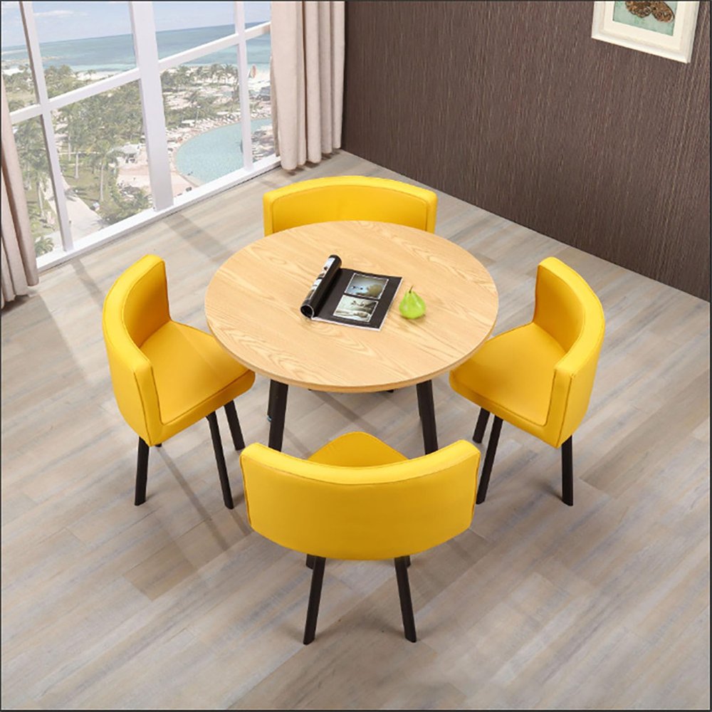 OCAZI Round Conference Table for Dinning Room/Kitchen Simple Small Round Table Kitchen Dining Table Set