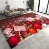3x4 Merry Christmas Christmas Ball Printed Rug, Red and Black Checkered Area Carpet, Soft Non-Slip Foldable Hardwearing Washable Mat for Living Room Bedroom Entryway Hallway Apartment view 1