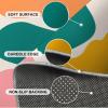 2x3 Fashion Mid-Century Geometric Area Rug for Living Room, Green Orange Pastel Blue Yellow Rug, Non-Slip Foldable Rubber Backed Washable Mat for Bedroom Entryway Hallway Porch Classroom view 4