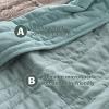 KASENTEX Luxury Velvet Quilt Set,Oversize Queen 102"x106",Soft Bedspread Coverlet with 2 Pillow Shams, Lightweight Bed Blanket, Line Stitch Geometric, Machine Wash,Summer Bedding Set,Lake Blue view 2