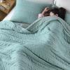 KASENTEX Luxury Velvet Quilt Set,Oversize Queen 102"x106",Soft Bedspread Coverlet with 2 Pillow Shams, Lightweight Bed Blanket, Line Stitch Geometric, Machine Wash,Summer Bedding Set,Lake Blue view 3