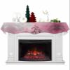 Christmas Tree Pink Fireplace Mantel Scarf Cover, Abstract Contemporary Painting Mantel Shelf Top Scarf Runner for Christmas Halloween Thanksgiving Fall Indoor Decorations 70" L x 17" W view 1