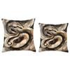 Ball Python Art - Cubism Snake Painting Wildlife Pattern Throw Pillow view 3