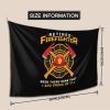 BYOBLU Retired Firefighter Been There Done That and Proud of It Wall Tapestry For Bedroom Home Dorm Decor Large Tapestries 90" X 60" view 4