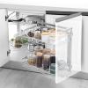 Kitchen Organizer 15" Blind Corner Organizers, Magic Corner Base Cabinet Pull Out Left, 2 Tier Pull Out Cabinet Organizer for Kitchen Cabinet (LeftOpen) view 2