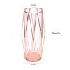 Vases Glass Flower Vase with Geometric Metal Holder Rose Gold Metal Holder Vase Flower Vase Bouquet for Living Room Wedding Home Table Flower Dcor view 2