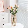 Vases Glass Flower Vase with Geometric Metal Holder Rose Gold Metal Holder Vase Flower Vase Bouquet for Living Room Wedding Home Table Flower Dcor view 3