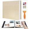 Large Photo Album Self Adhesive Scrapbook Album for 46 810 Pictures DIY Magnetic Linen Cover Album 60 Pages for Family Wedding Gifts with Metal Pen and Plastic Board view 1