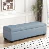 GLQDZ Storage Bench for Bedroom, Entryway Bench, Upholstered Chest Bench with Storage Space, End of Bed Bench for Living Room Bedroom(Black,47.2in/120cm) view 2