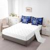 7 Pieces Kids Teens Blue Snowflake Comforter Set Full Size Geometric Snowflakes Bedding Set with Comforter,Sheet Set,Pillowcase and Sham Xmas Theme Bed Set Winter Snow Bedding for Room Decorative view 4