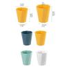 Compost bin Kitchen/Garbage Simple Trash can for Home Living Room, Bathroom, Kitchen Without lid, Large Creative Bedroom Office Paper Basket Toilet Step Trash can(Blue,Small) view 2