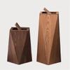 Compost bin Kitchen/Garbage Large Wooden Kitchen Trash Can, Straight Throw Trash Can, Waste Paper Basket for Home Kitchen Office Step Trash can(Light Brown) view 3