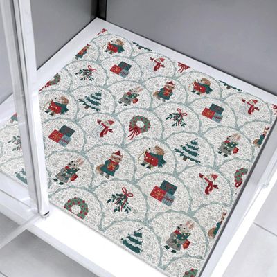 JOJUJK Shower Mat, 100x120cm/39.37x47.24in Snowflake Non Slip Bath Mat for Tub, Soft PVC Loofah Bathtub Mats, Quick Drying Bathroom Stall Floor Mat, Bathroom Accessories Without Suction Cup, Purple
