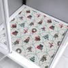 JOJUJK Shower Mat, 100x120cm/39.37x47.24in Snowflake Non Slip Bath Mat for Tub, Soft PVC Loofah Bathtub Mats, Quick Drying Bathroom Stall Floor Mat, Bathroom Accessories Without Suction Cup, Purple view 1