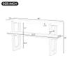 54" L Console Table with Open Shelf, Retro Elegant Console Table Sofa Table with Marble-Effect Top and Versatile Storage, Buffet Sideboard for Entryway and Living Room (Antique White,10) view 2