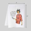cora & pate On My Nerves Funny Kitchen Tea Towel, Decorative Luxury Cotton Retro Flour Sack Dish Cloth view 3