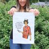 cora & pate On My Nerves Funny Kitchen Tea Towel, Decorative Luxury Cotton Retro Flour Sack Dish Cloth view 4