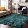 Addison Rugs Mayfield AMF559 Teal 8' x 10' Indoor Premium Machine Washable Rug, Silky Soft, Easy Clean, Non Shedding, Bedroom, Living Room, Dining Room, Kitchen, Patio Rug view 1
