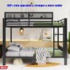 TIHWOALL Latest Upgrade & Stronger Steel Queen Over Queen Bunk Bed, Heavy Duty Thickened More Rust-Proof Metal Bunk Queen Bed with Enhanced Legs & Slats (Easier Assembly) view 3