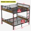LEEKAF Stronger & Higher Quality Heavy Duty Bunk Bed Queen Over Queen Size Bunkbed, Thickened Safer More Stable Steel Metal Queen Bunk Bed (Faster Assembly) (Queen Over Queen-1) view 2
