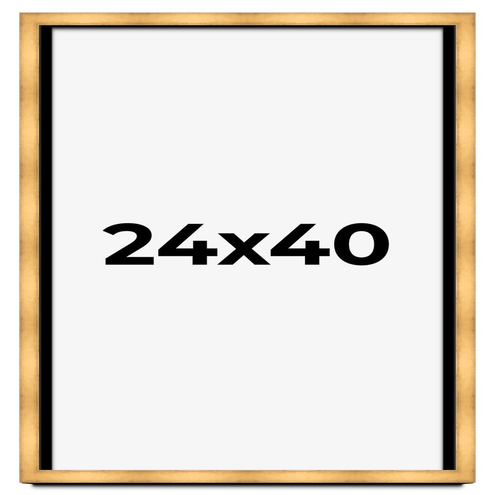 24x40 Shadow Box Gold Scuffed Siena Display Frame | 1.5 Inch Deep | 1.125 Inch Moulding Width | Includes Shatter Resistant Acrylic Plexiglass, Backing and Hanging Hardware