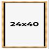 24x40 Shadow Box Gold Scuffed Siena Display Frame | 1.5 Inch Deep | 1.125 Inch Moulding Width | Includes Shatter Resistant Acrylic Plexiglass, Backing and Hanging Hardware view 1