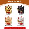 Jwthee 5.5in Lucky Cat Waving Arm, Electric Waving Lucky Fortune Cat Lucky Figurines Cat Waving Arm Statue Maneki Neko Lucky Fengshui Cat for Home Display Car Decor view 2