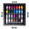 10x10 Black Figure Display Case, Collectible Figure Shadow Box, 10x10 Black Real Wood Shadow Box to Display Up to 28 Figures, Black Base view 2