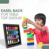 10x10 Black Figure Display Case, Collectible Figure Shadow Box, 10x10 Black Real Wood Shadow Box to Display Up to 28 Figures, Black Base view 4