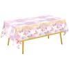 4pcs Butterfly Birthday Decorations Tablecloth, Disposable Pink and Purple Table Cloths, Butterfly Theme Party Decorations for Girls 108x54 Inches view 2