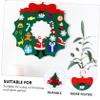 HOOTNEE 1set Felt Garland Hanging Wreath Decor Unfading Christmas Decoration Craft Kit for Home and Holiday Use view 4