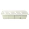 Beufee 2PCS Classic Green Plastic Spice Box, 4 Compartment Spice Rack with Spoon, Approx.29*11.5*7cm / 11.42*4.53*2.76in view 1