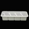Beufee 2PCS Classic Green Plastic Spice Box, 4 Compartment Spice Rack with Spoon, Approx.29*11.5*7cm / 11.42*4.53*2.76in view 4