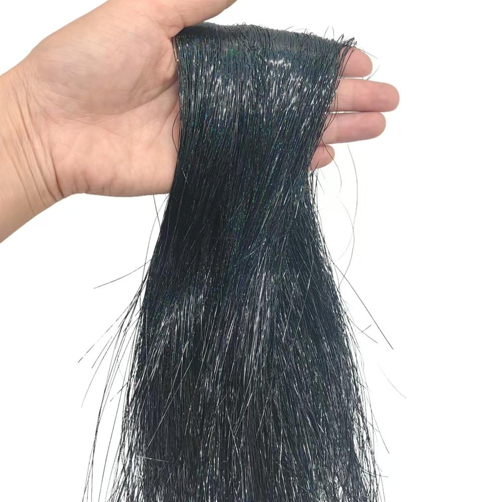 Lmlliang 2000 Strands Black Icicles Tinsel Icicles Tinsel Tree Christmas Decorations,for Christmas Tree and Party Decorations