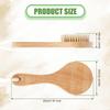 Vegetable Brush, 7.87x3.15 Inch Wood Potato Scrubber with Long Ergonomic Handle Fruit Scrub Brush Carrot Brush Cleaning Veggie Brush Wooden Dish Brush for Kitchen Cleaning Food Vegetable Kitchenware view 2