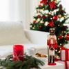 XUEYEGONGJI Wooden Nutcracker Nutcracker Christmas Decor 11.8 Inch Soldier Wooden Nutcracker Xmas Tree Ornament for Shelves House Holiday Festival Desktop Collectible view 4