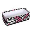 Pink White Zebra Pattern Bathroom Basket Small Storage Bin Fabric Toilet Paper Basket Foldable Organizer Animal Skin Art Baskets for Bathroom Countertop Decor, 2 Pack view 2