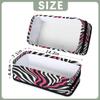 Pink White Zebra Pattern Bathroom Basket Small Storage Bin Fabric Toilet Paper Basket Foldable Organizer Animal Skin Art Baskets for Bathroom Countertop Decor, 2 Pack view 3