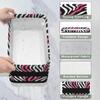 Pink White Zebra Pattern Bathroom Basket Small Storage Bin Fabric Toilet Paper Basket Foldable Organizer Animal Skin Art Baskets for Bathroom Countertop Decor, 2 Pack view 4