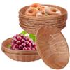Kukmakri 11 Inch Oval Poly Wicker Basket - Bulk, 11 Pack, Bread Serving Baskets for Home & Restaurant Use view 1