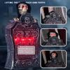 Veesper Halloween Tombstones Outdoor, Light-Up Scary Halloween Gravestones with Red Eyes Raising Skull, Creepy Voice Sound-Activated Spooky Halloween Decorations for Haunted House Decor view 3