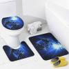 TOWINSFB 4Pcs Underwater World Orca Shower Curtain, Cute Whale Ocean Animal Shower Curtain Sets with Toilet Lid Cover, U-Shaped Mat and Non-Slip Rugs, Bathroom Decor Set, 72" x 72" view 4