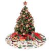 Candy Themed Christmas Tree Skirt 36" Santa Claus Snowman Gingerbread Christmas Tree Skirts Tree Mat for Halloween Christmas Xmas Festive Party Yard Decorations Indoor Outdoor Ornaments -2 view 2