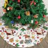 Candy Themed Christmas Tree Skirt 36" Santa Claus Snowman Gingerbread Christmas Tree Skirts Tree Mat for Halloween Christmas Xmas Festive Party Yard Decorations Indoor Outdoor Ornaments -2 view 4