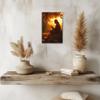 ANRUOXI Fall Canvas Wall Art, Landscape Painting for Living Room, Jesus Praying on Autumn Morning, Ready To Hang 12x18'' view 2